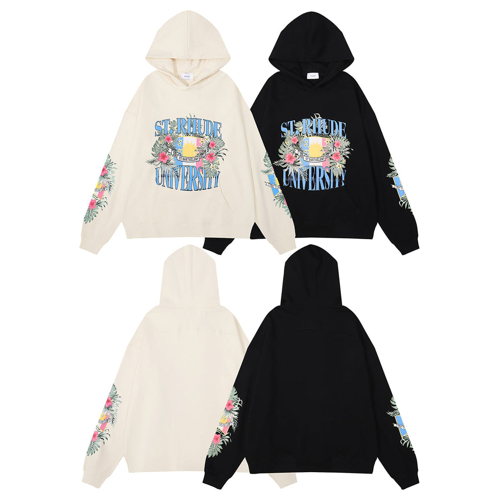 American Rhude floral flag hoodie