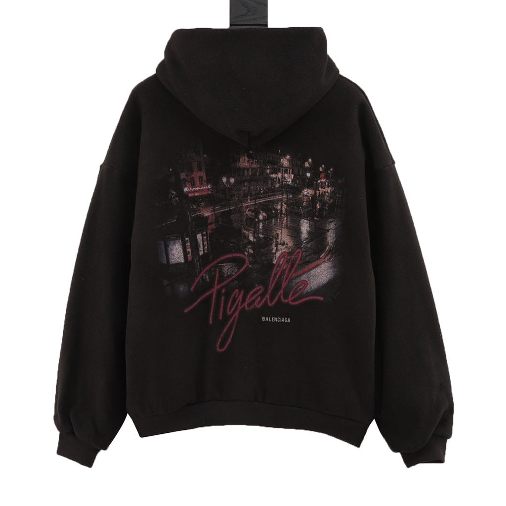 Balenciaga-Street View Teddy Hooded Jacket