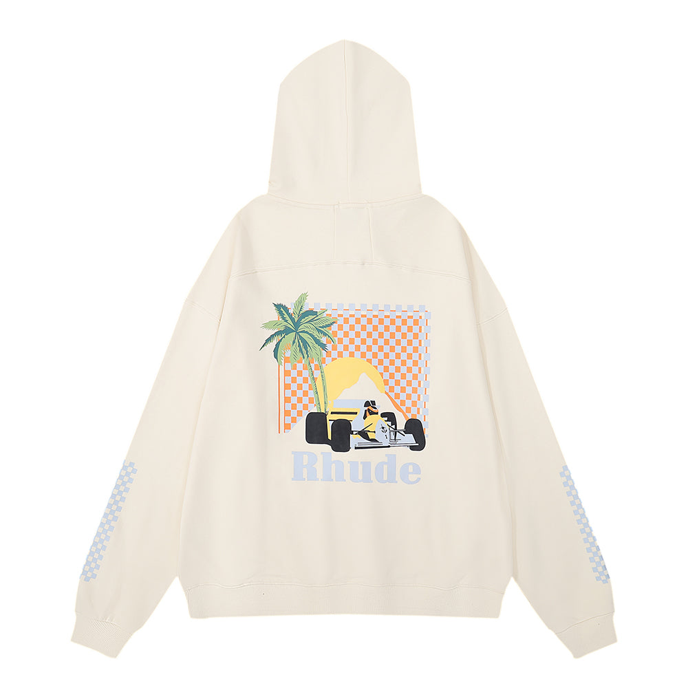 American trendy brand Rhude coconut racing - hoodie