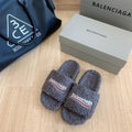 Balenciaga Furry Slides 'Grey'