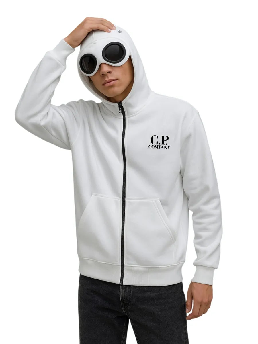 CP Company Boys' Goggle Full-Zip Hoodie Zip Hoodies FRASERS