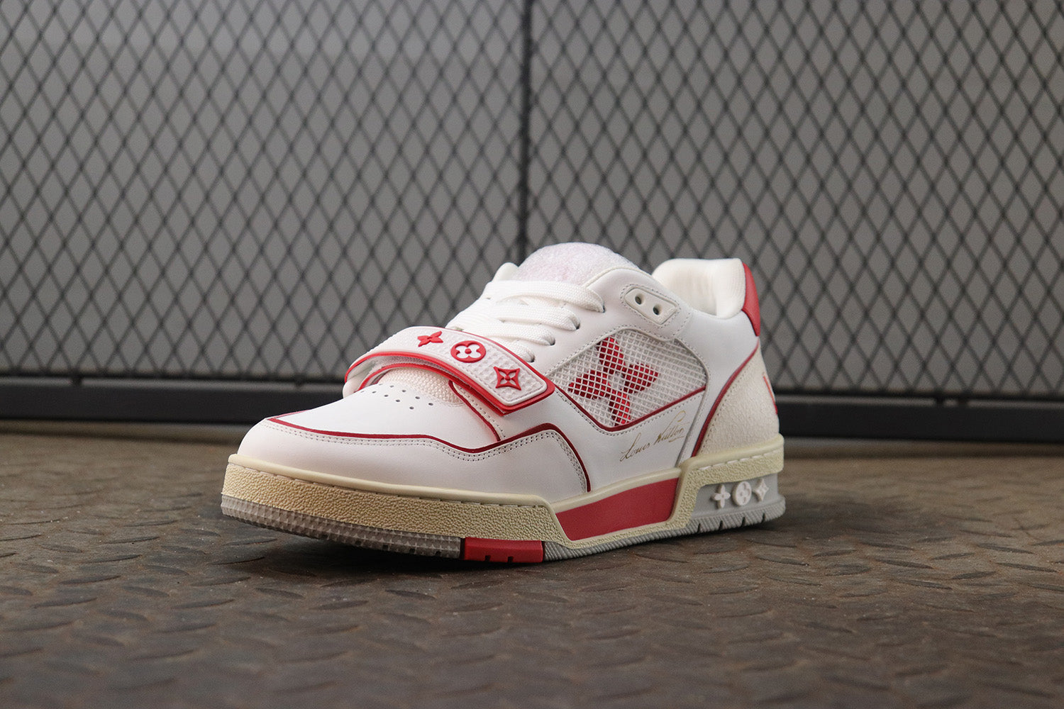 Louis Vuitton Trainer Red Mesh
