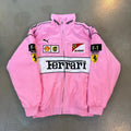 Ferrari F1 Racing Team Vintage Style Embroidered Jacket (Pink Edition)