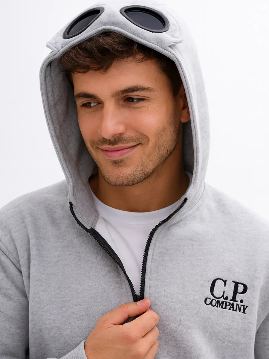 CP Company Boys' Goggle Full-Zip Hoodie Zip Hoodies FRASERS