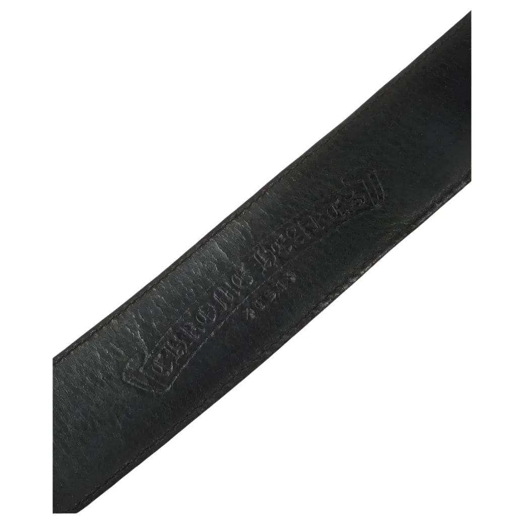 Chrome Hearts Oval Cross Buckle Belt Black