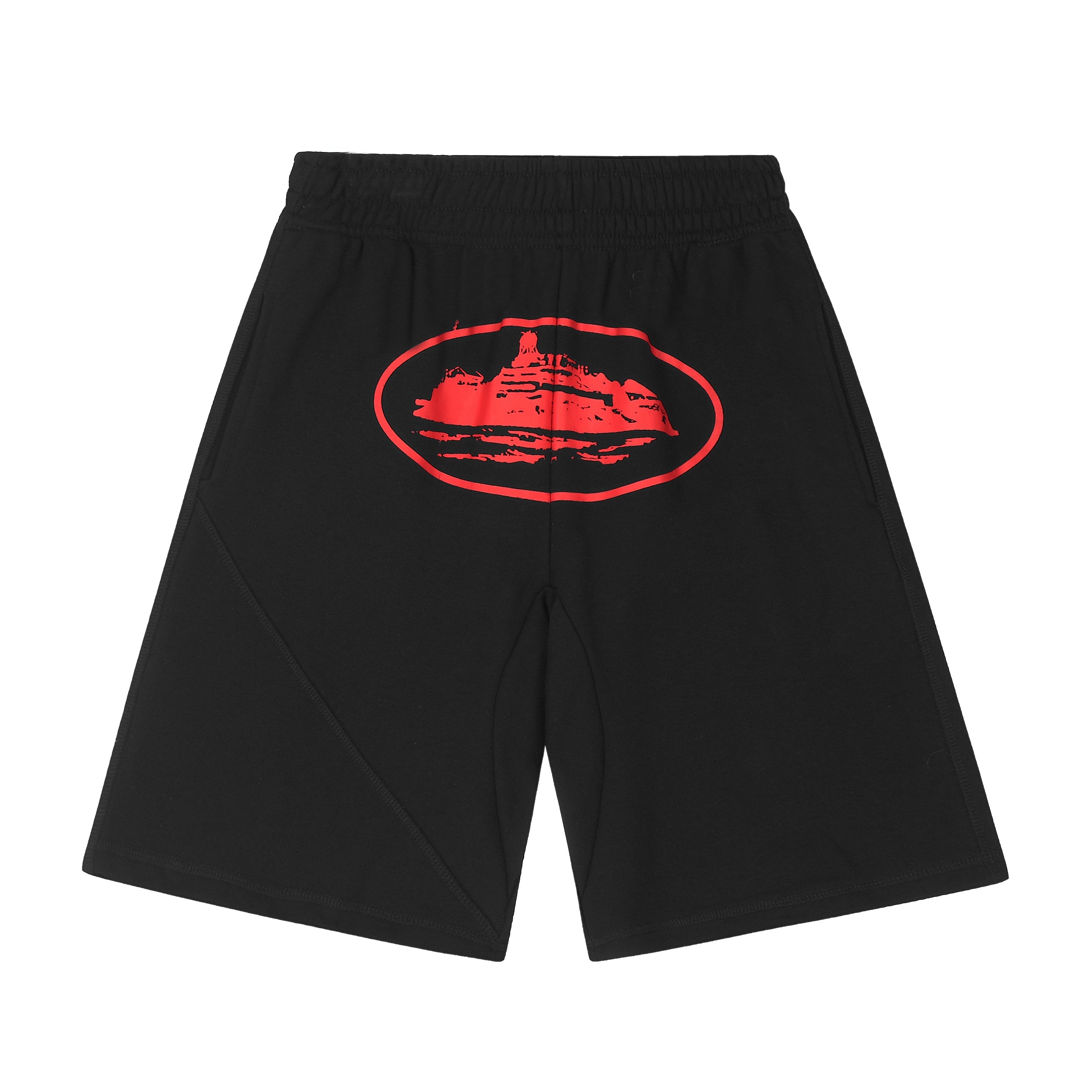 Corteiz Og Alcatraz Shorts 'black-red'