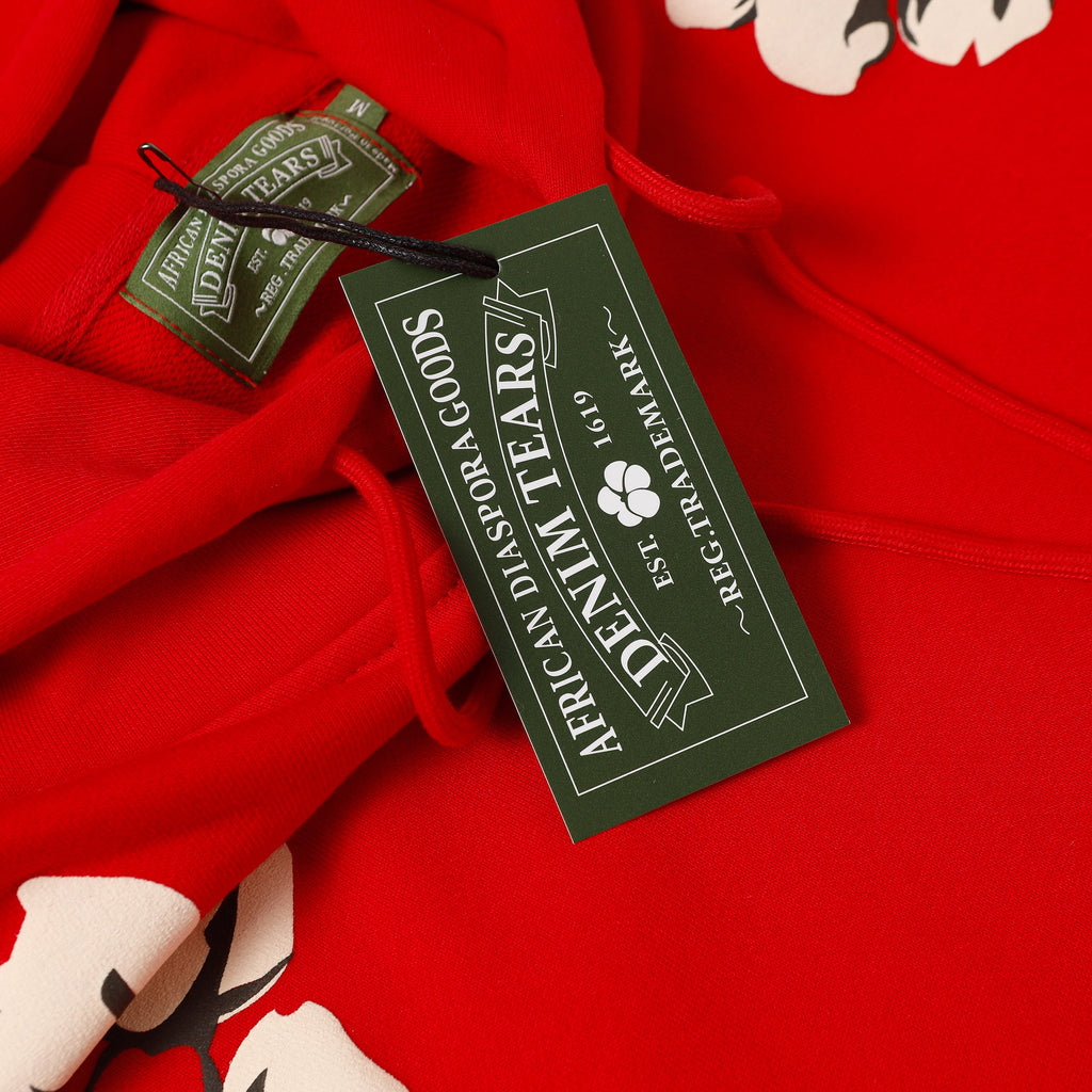 Denim Tears Cotton Wreath Hoodie – Red