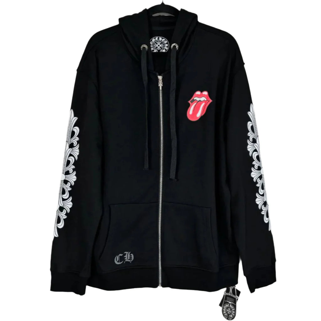 Chrome Hearts Zip Up Hoodie Black