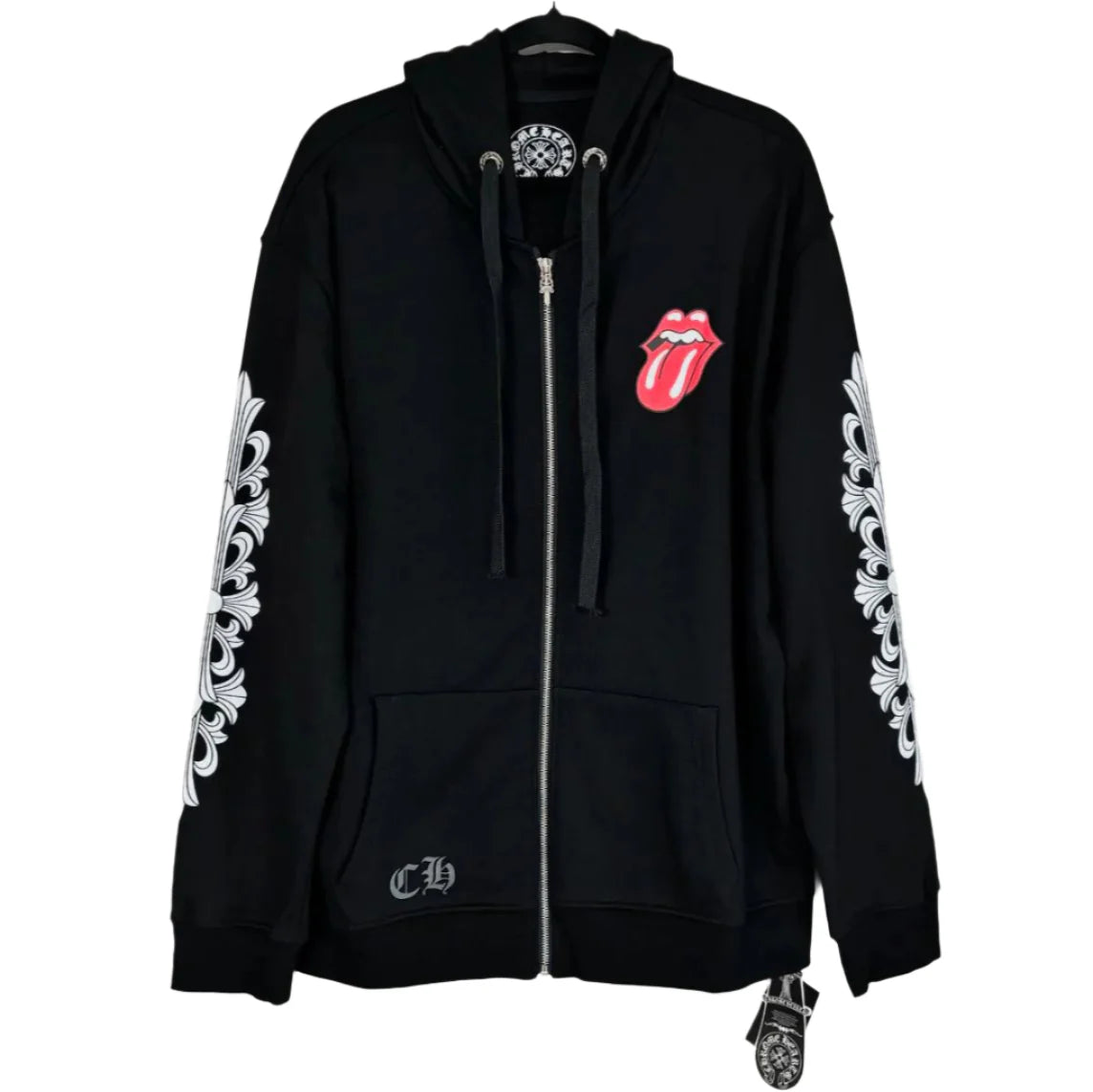 Chrome Hearts Zip Up Hoodie Black
