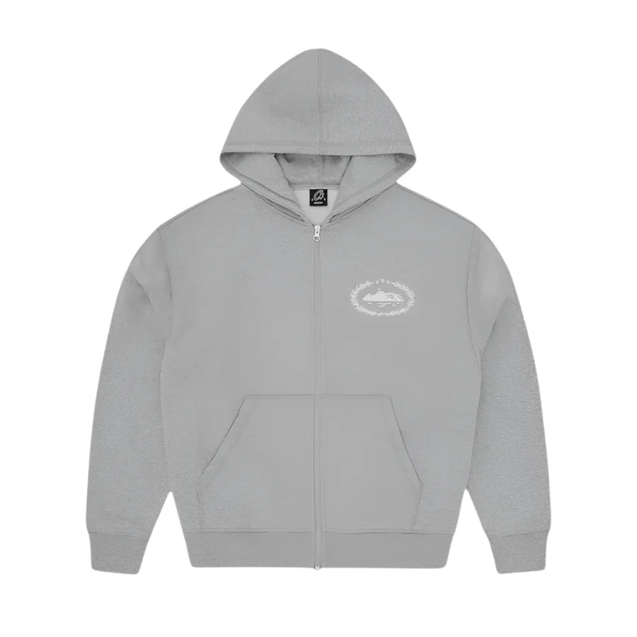 Corteiz Superior Royale Zip Hoodie- Grey