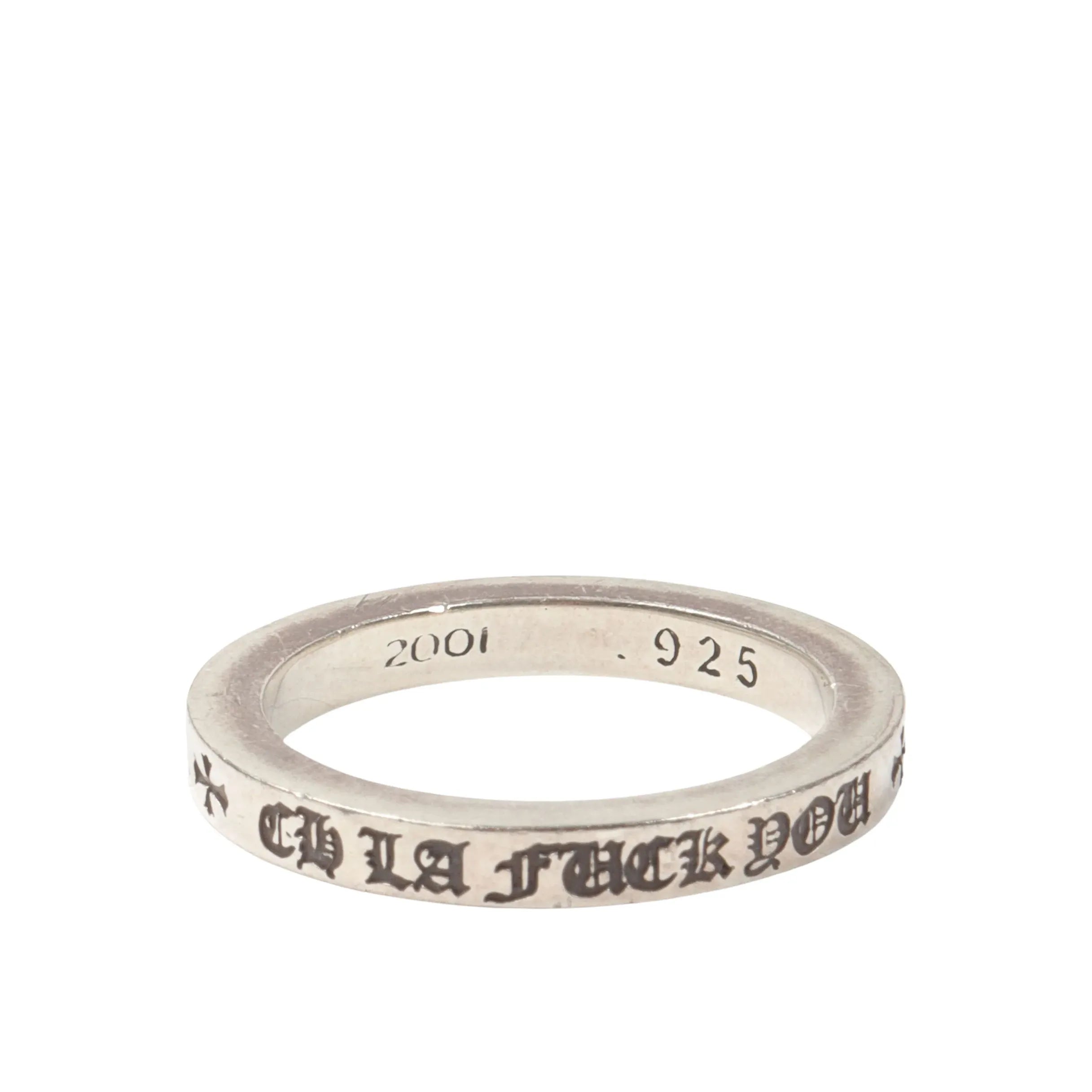 Chrome Hearts  Los Angeles F**k You Spacer Ring Silver
