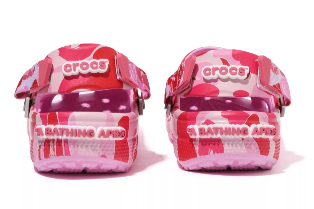 A BATHING APE®︎ × Crocs Clog Abc Camo Pink