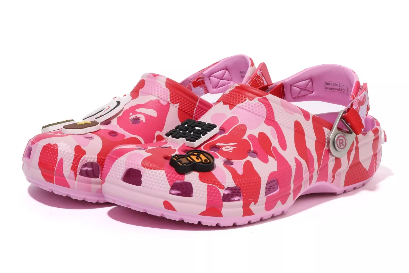 A BATHING APE®︎ × Crocs Clog Abc Camo Pink