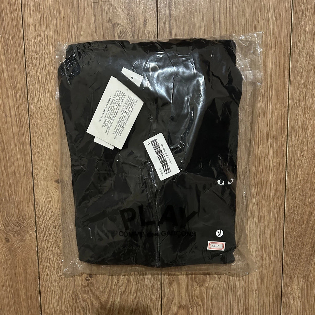 Comme Des Garçons Play Black Zip Up Logo Hoodie Men’s