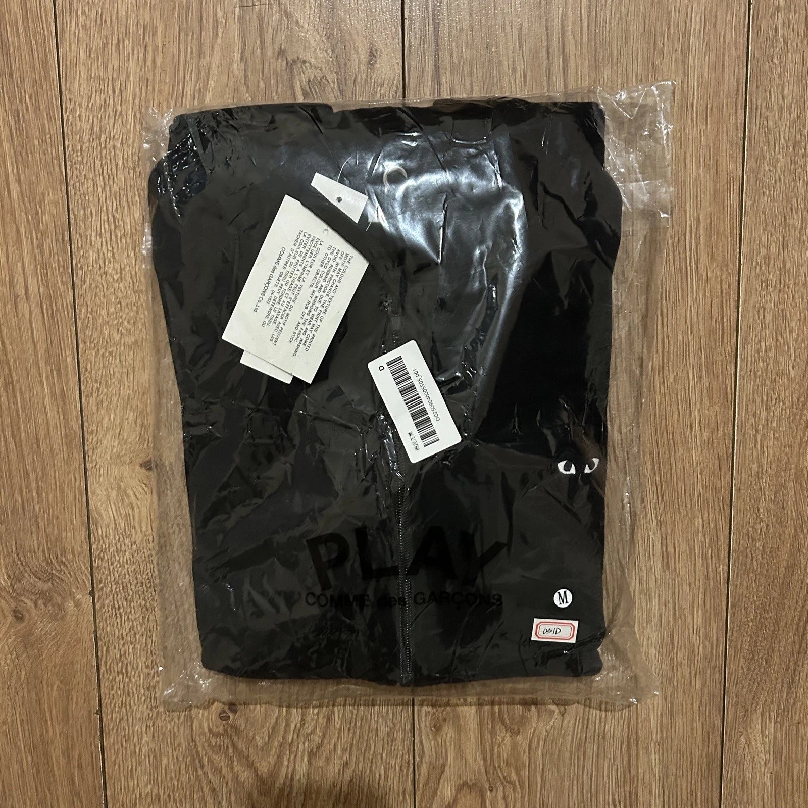 Comme Des Garçons Play Black Zip Up Logo Hoodie Men’s