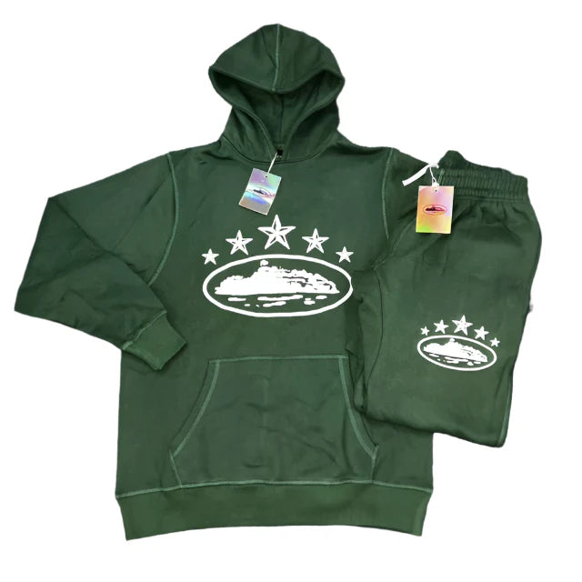 Corteiz 5 Starz Alcatraz Tracksuit Green