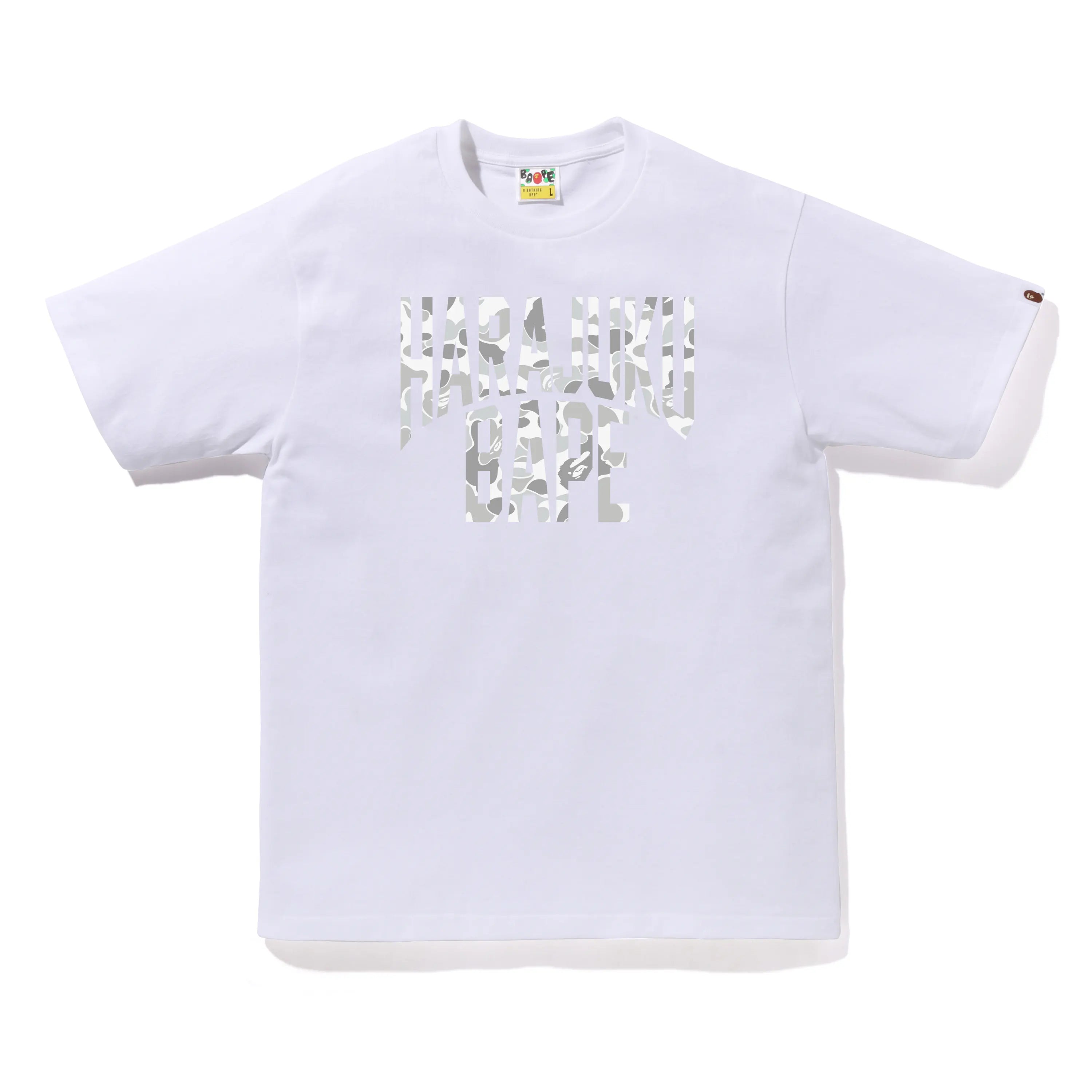 BAPE Japan Store Exclusive NYC Logo Tee White/Grey