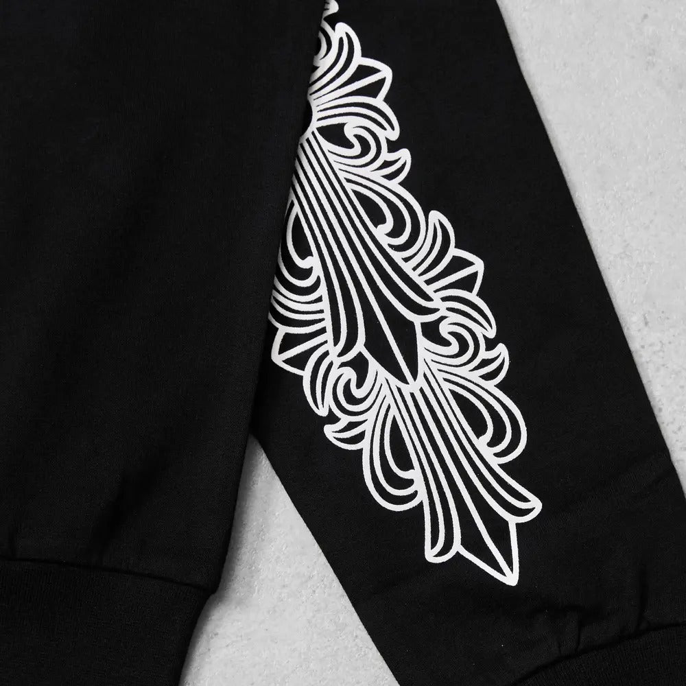 CHROME HEARTS Rolling Stones Blue Zip Up Hoodie BLACK