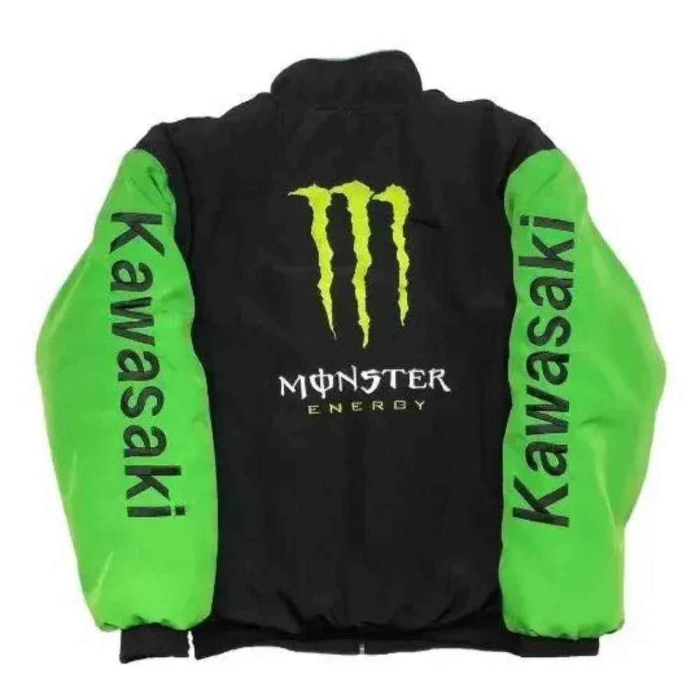 Kawasaki x Monster Energy Racing Jacket – High-Vis Green Edition