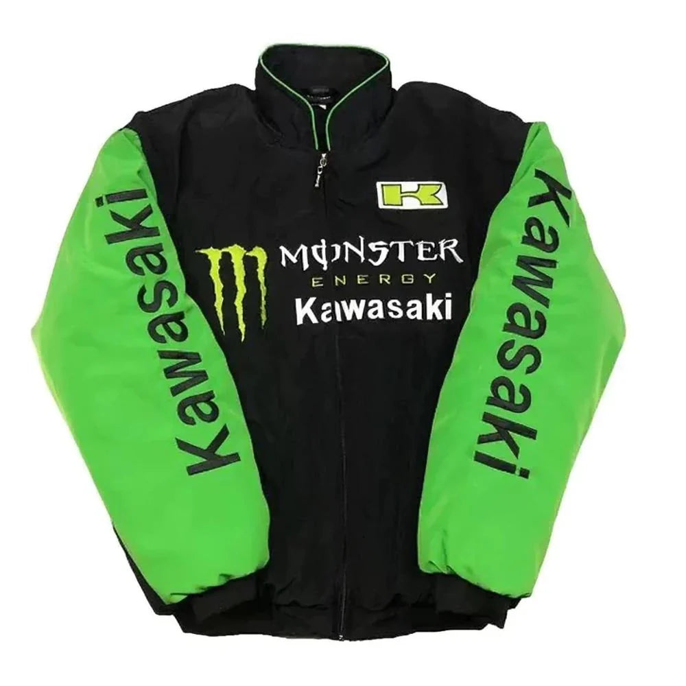 Kawasaki x Monster Energy Racing Jacket – High-Vis Green Edition