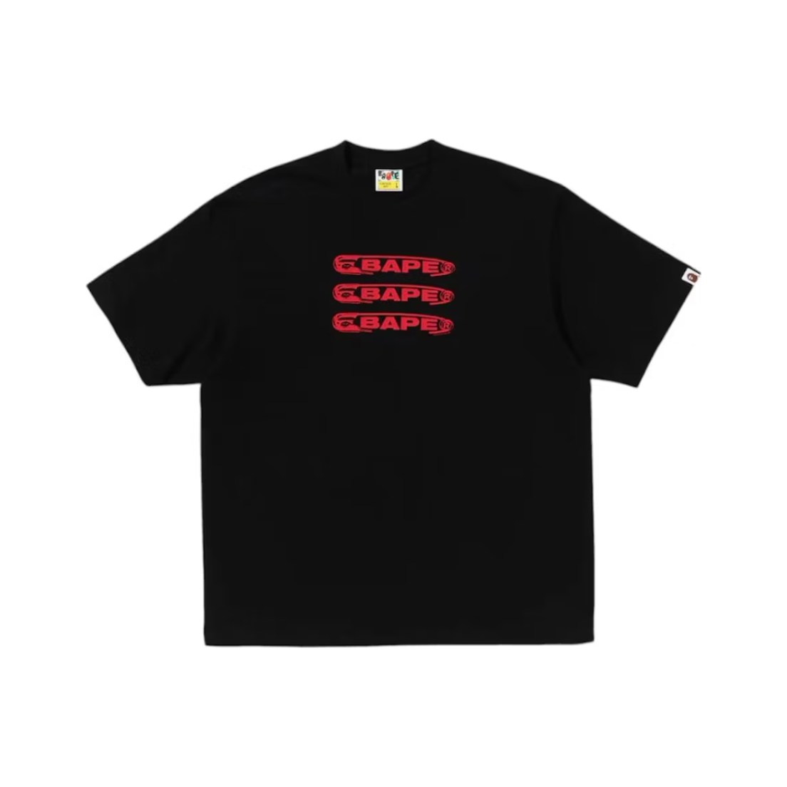 BAPE Pin Logo Relaxed Fit Tee Black