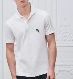 Polo Shirt with Dior Clover Embroidery