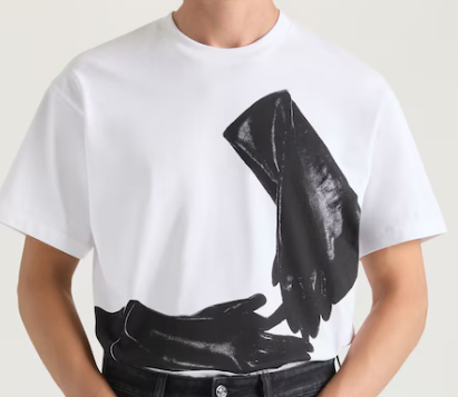 Givenchy Regular Fit Gloves Trompe l'Oeil Print T-Shirt