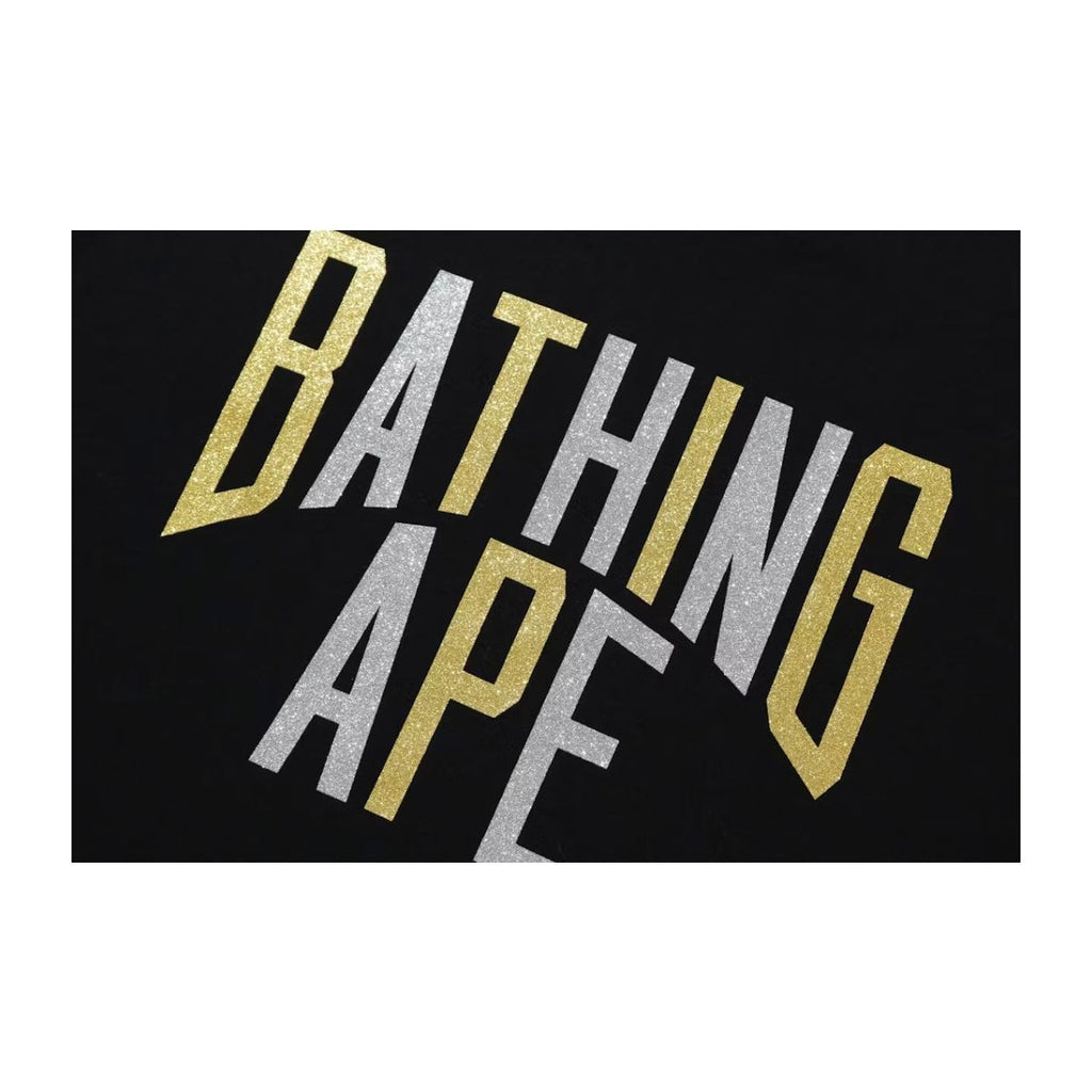 BAPE Glitter NYC Logo Tee Black