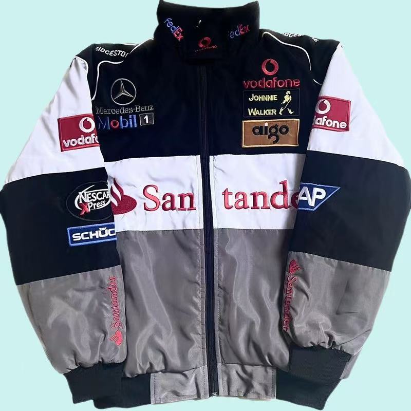 McLaren Mercedes Vodafone F1 Team Racing Jacket – Silver/Black/White
