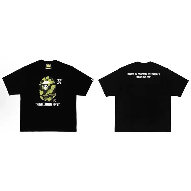BAPE x CR7Life Big Ape Head Reflection Camo Tee Black