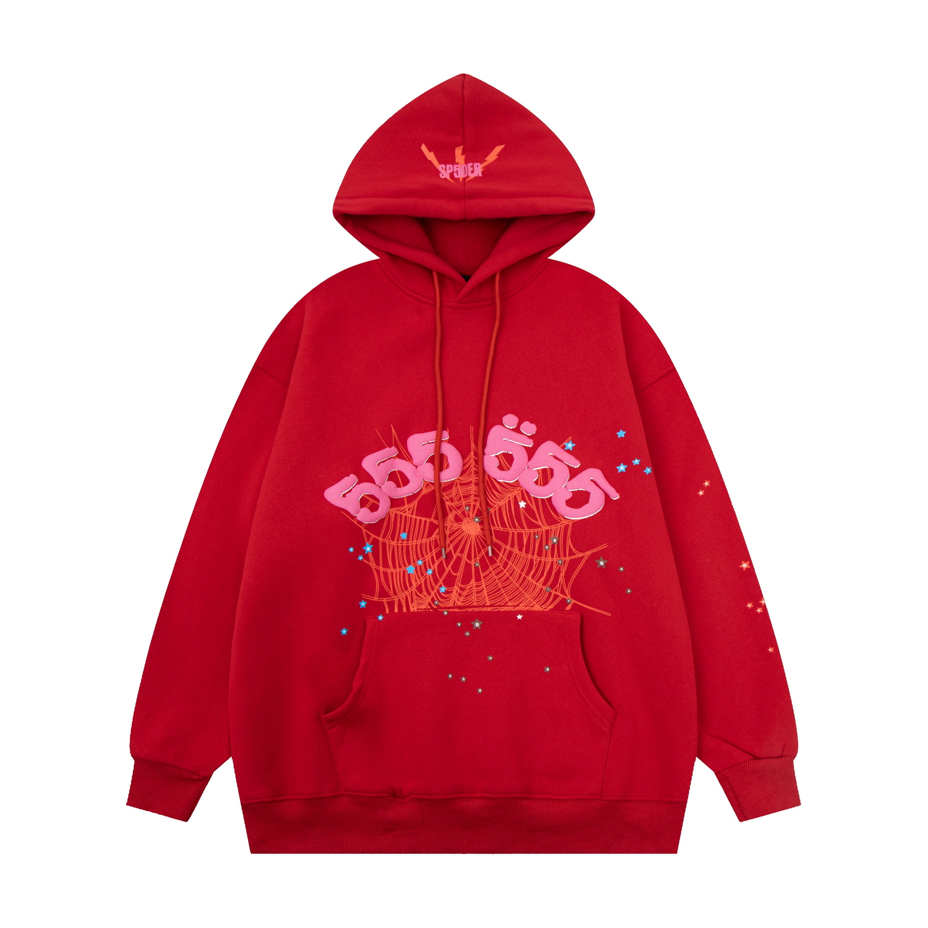 SP5DER 555 Hoodie "Red"