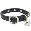 Chrome Hearts GunSlinger Cross Leather Dog Collar Black