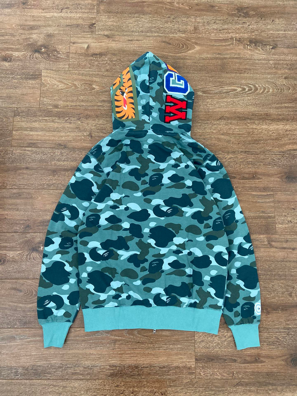 bape blue hoodie