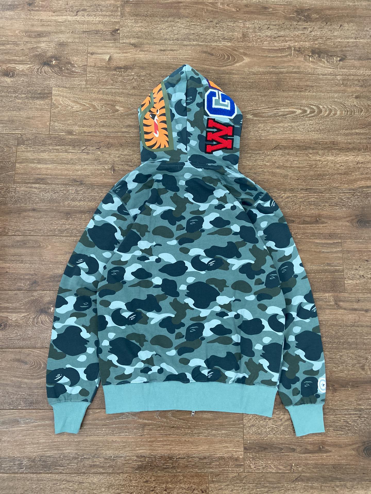 bape blue hoodie