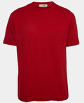 Hermes Red Cotton Pique Crew Neck T-Shir