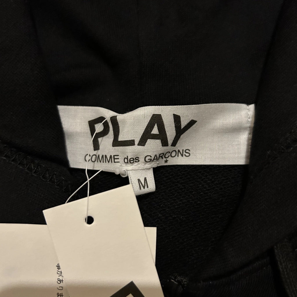 Comme Des Garçons Play Black Zip Up Logo Hoodie Men’s